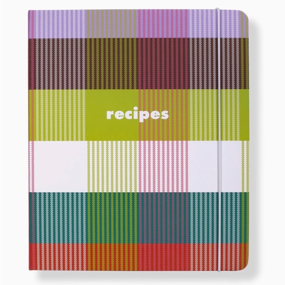 kate spade Kitchen Nwt Kate Spade Rainbow Plaid Recipe Book Poshmark